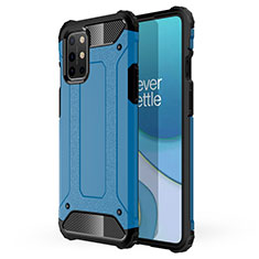 Silicone Matte Finish and Plastic Back Cover Case for OnePlus 8T 5G Sky Blue