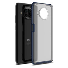 Silicone Matte Finish and Plastic Back Cover Case for Xiaomi Mi 10i 5G Blue