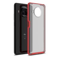 Silicone Matte Finish and Plastic Back Cover Case for Xiaomi Mi 10i 5G Red