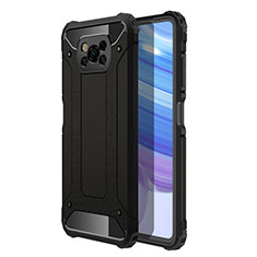 Silicone Matte Finish and Plastic Back Cover Case for Xiaomi Poco X3 NFC Black