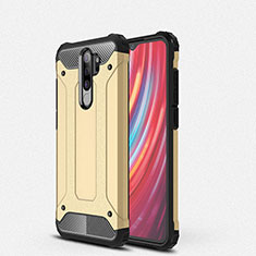 Silicone Matte Finish and Plastic Back Cover Case for Xiaomi Redmi Note 8 Pro Gold