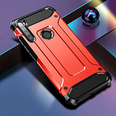 Silicone Matte Finish and Plastic Back Cover Case for Xiaomi Redmi Note 8 Red