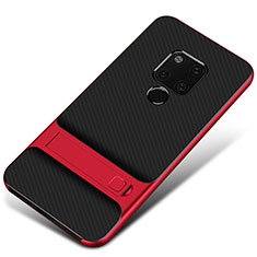 Silicone Matte Finish and Plastic Back Cover Case M01 for Huawei Mate 20 Red