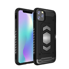 Silicone Matte Finish and Plastic Back Cover Case Magnetic for Apple iPhone 11 Pro Max Black