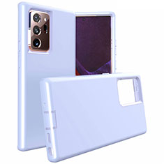 Silicone Matte Finish and Plastic Back Cover Case N02 for Samsung Galaxy Note 20 Ultra 5G Clove Purple