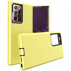 Silicone Matte Finish and Plastic Back Cover Case N02 for Samsung Galaxy Note 20 Ultra 5G Yellow