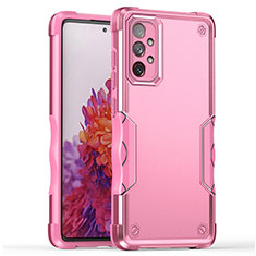 Silicone Matte Finish and Plastic Back Cover Case QW1 for Samsung Galaxy A33 5G Rose Gold