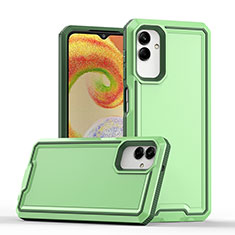 Silicone Matte Finish and Plastic Back Cover Case QW1 for Samsung Galaxy F04 Green