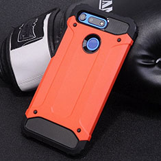 Silicone Matte Finish and Plastic Back Cover Case R01 for Huawei Honor V20 Red