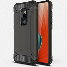 Silicone Matte Finish and Plastic Back Cover Case R01 for Huawei Mate 20 X 5G Dark Gray