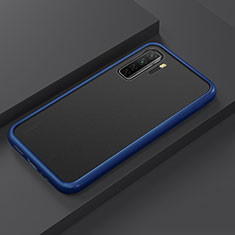 Silicone Matte Finish and Plastic Back Cover Case R01 for Huawei Nova 7 SE 5G Blue