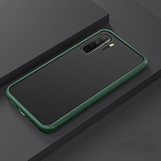 Silicone Matte Finish and Plastic Back Cover Case R01 for Huawei Nova 7 SE 5G Green