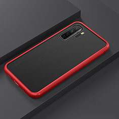 Silicone Matte Finish and Plastic Back Cover Case R01 for Huawei Nova 7 SE 5G Red