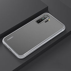 Silicone Matte Finish and Plastic Back Cover Case R01 for Huawei Nova 7 SE 5G White