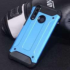 Silicone Matte Finish and Plastic Back Cover Case R01 for Huawei P Smart+ Plus (2019) Sky Blue