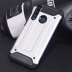Silicone Matte Finish and Plastic Back Cover Case R01 for Huawei P Smart+ Plus (2019) White