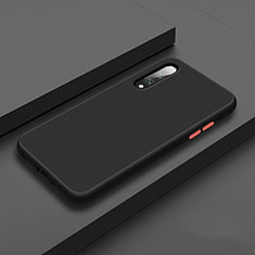 Silicone Matte Finish and Plastic Back Cover Case R01 for Xiaomi Mi A3 Black