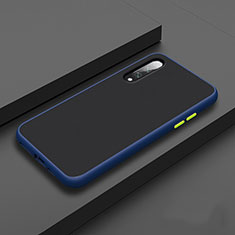 Silicone Matte Finish and Plastic Back Cover Case R01 for Xiaomi Mi A3 Blue
