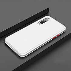 Silicone Matte Finish and Plastic Back Cover Case R01 for Xiaomi Mi A3 White