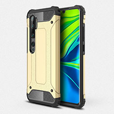 Silicone Matte Finish and Plastic Back Cover Case R01 for Xiaomi Mi Note 10 Gold