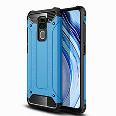 Silicone Matte Finish and Plastic Back Cover Case R01 for Xiaomi Redmi 10X 4G Sky Blue
