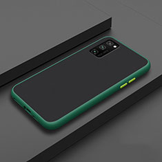 Silicone Matte Finish and Plastic Back Cover Case R02 for Huawei Honor V30 Pro 5G Green