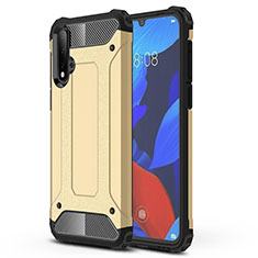 Silicone Matte Finish and Plastic Back Cover Case R02 for Huawei Nova 5 Gold