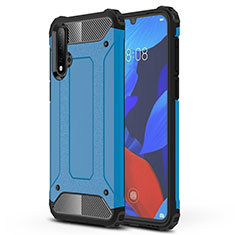 Silicone Matte Finish and Plastic Back Cover Case R02 for Huawei Nova 5 Pro Sky Blue
