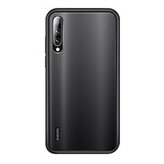 Silicone Matte Finish and Plastic Back Cover Case R02 for Xiaomi Mi A3 Black