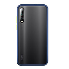 Silicone Matte Finish and Plastic Back Cover Case R02 for Xiaomi Mi A3 Blue