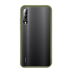 Silicone Matte Finish and Plastic Back Cover Case R02 for Xiaomi Mi A3 Green