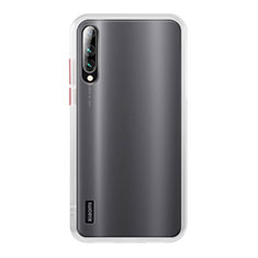 Silicone Matte Finish and Plastic Back Cover Case R02 for Xiaomi Mi A3 White