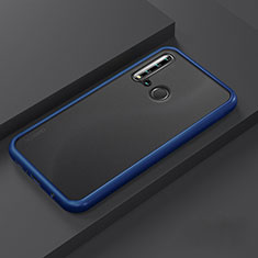 Silicone Matte Finish and Plastic Back Cover Case R03 for Huawei Nova 5i Blue