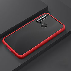Silicone Matte Finish and Plastic Back Cover Case R03 for Huawei Nova 5i Red