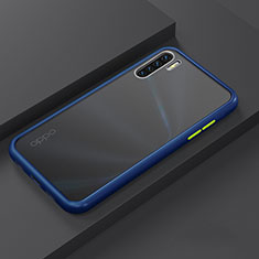 Silicone Matte Finish and Plastic Back Cover Case R03 for Oppo Find X2 Lite Blue