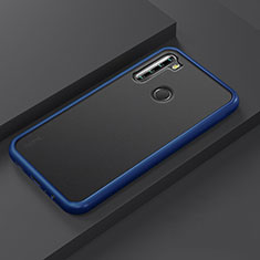 Silicone Matte Finish and Plastic Back Cover Case R03 for Xiaomi Redmi Note 8 (2021) Blue