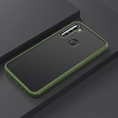 Silicone Matte Finish and Plastic Back Cover Case R03 for Xiaomi Redmi Note 8 (2021) Green