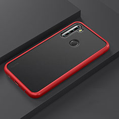 Silicone Matte Finish and Plastic Back Cover Case R03 for Xiaomi Redmi Note 8 (2021) Red