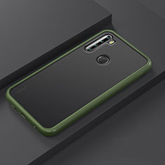 Silicone Matte Finish and Plastic Back Cover Case R03 for Xiaomi Redmi Note 8T Green