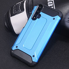 Silicone Matte Finish and Plastic Back Cover Case R04 for Huawei Nova 5 Pro Sky Blue