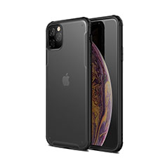 Silicone Matte Finish and Plastic Back Cover Case T01 for Apple iPhone 11 Pro Black