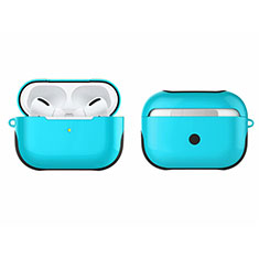 Silicone Matte Finish and Plastic Back Cover Case U01 for Apple AirPods Pro Sky Blue