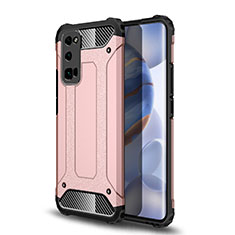 Silicone Matte Finish and Plastic Back Cover Case U01 for Huawei Honor 30 Pro+ Plus Rose Gold