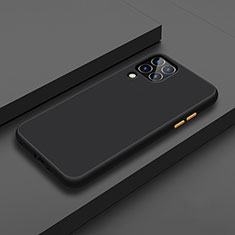 Silicone Matte Finish and Plastic Back Cover Case U01 for Huawei Nova 6 SE Black
