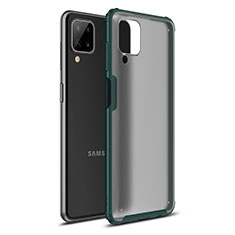 Silicone Matte Finish and Plastic Back Cover Case U01 for Samsung Galaxy F12 Green