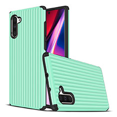 Silicone Matte Finish and Plastic Back Cover Case U02 for Samsung Galaxy Note 10 Green