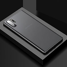 Silicone Matte Finish and Plastic Back Cover Case U02 for Samsung Galaxy Note 10 Plus 5G Black