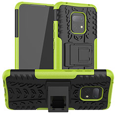 Silicone Matte Finish and Plastic Back Cover Case with Stand JX1 for Xiaomi Redmi 10X 5G Green