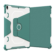 Silicone Matte Finish and Plastic Back Cover Case with Stand L05 for Apple iPad Air 3 Green