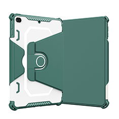 Silicone Matte Finish and Plastic Back Cover Case with Stand L05 for Apple iPad Mini 4 Green